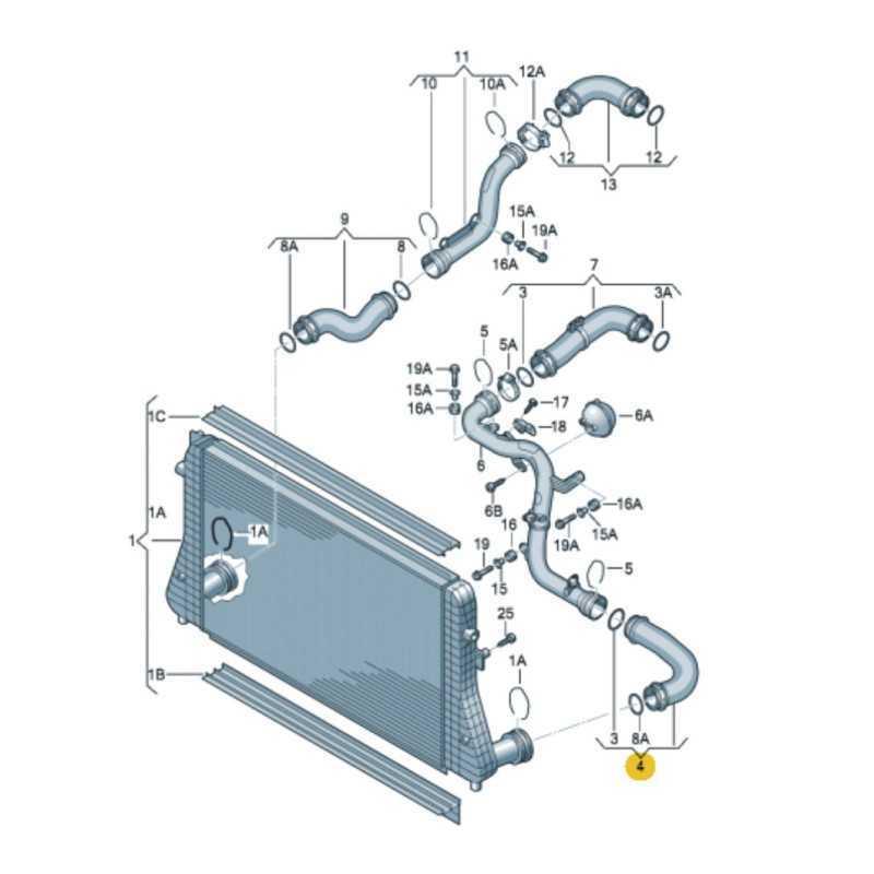 Durite flexible de pression ref 1k0145834d 1k0145834b 1k0145834g 1k0145834l